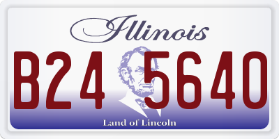 IL license plate B245640