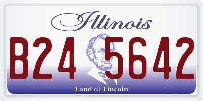 IL license plate B245642