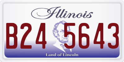 IL license plate B245643