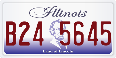 IL license plate B245645