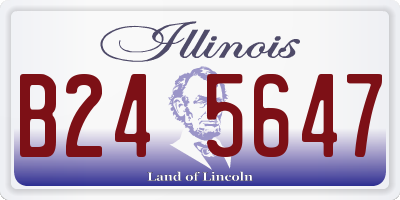 IL license plate B245647