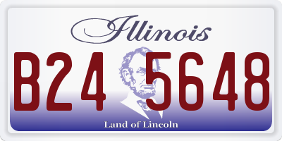 IL license plate B245648