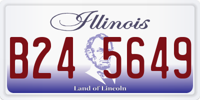 IL license plate B245649
