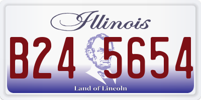 IL license plate B245654