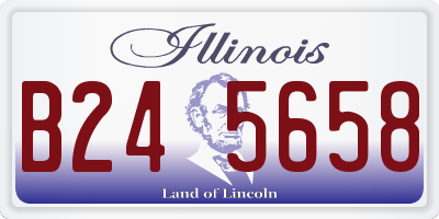 IL license plate B245658