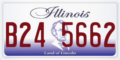 IL license plate B245662