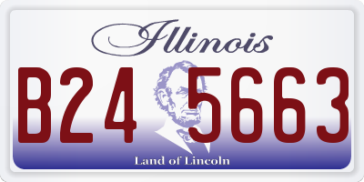 IL license plate B245663