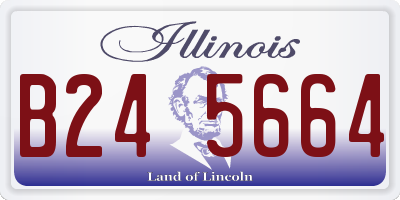 IL license plate B245664