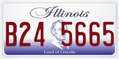IL license plate B245665