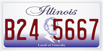 IL license plate B245667