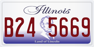 IL license plate B245669