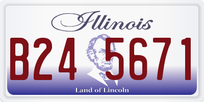 IL license plate B245671