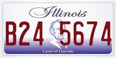 IL license plate B245674