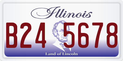 IL license plate B245678