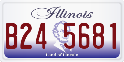 IL license plate B245681