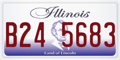 IL license plate B245683