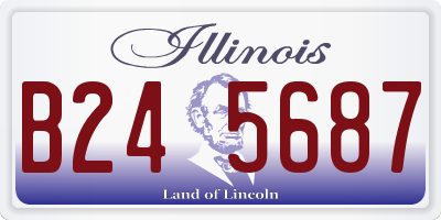 IL license plate B245687