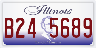 IL license plate B245689
