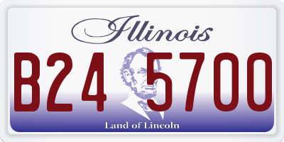 IL license plate B245700