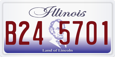 IL license plate B245701