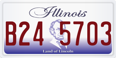 IL license plate B245703