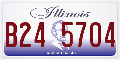 IL license plate B245704