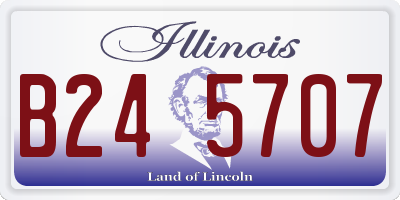 IL license plate B245707