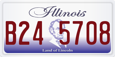 IL license plate B245708