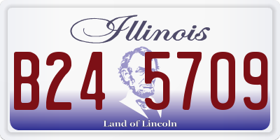 IL license plate B245709