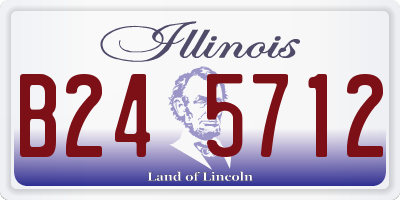 IL license plate B245712