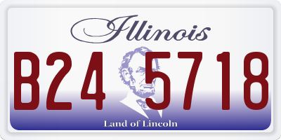 IL license plate B245718