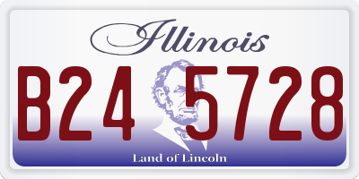 IL license plate B245728