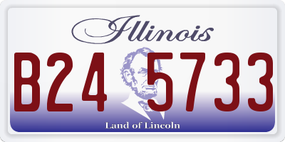 IL license plate B245733