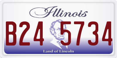 IL license plate B245734