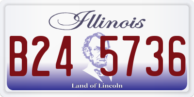 IL license plate B245736
