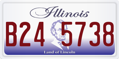 IL license plate B245738