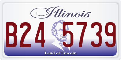 IL license plate B245739