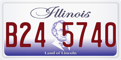 IL license plate B245740