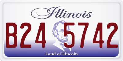 IL license plate B245742