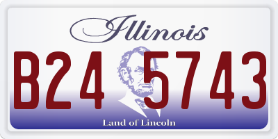 IL license plate B245743