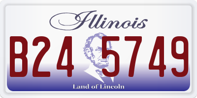 IL license plate B245749