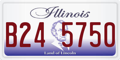 IL license plate B245750