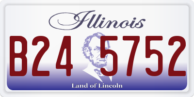 IL license plate B245752