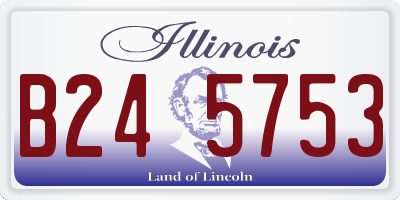 IL license plate B245753