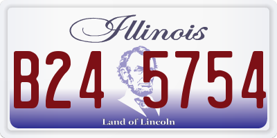 IL license plate B245754