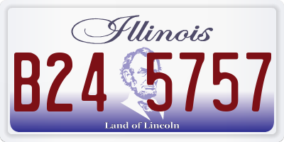 IL license plate B245757