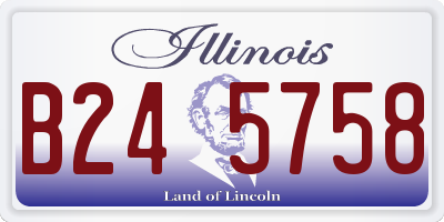IL license plate B245758