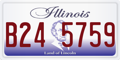 IL license plate B245759