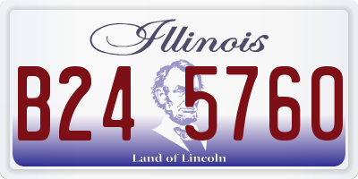IL license plate B245760