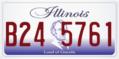 IL license plate B245761